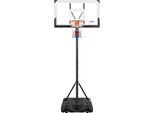 VEVOR tragbarer Basketballständer max. 3,05 m höhenverstellbarer Basketballkorb (Lift-Design), Basketballanlage mit Rollen & 1371,6 mm PC-Rückwand, Basketballkorbsystem Backboard-Set für Terrassen