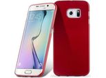 Custodia Cadorabo Per Samsung Galaxy S6 Edge Custodia Protettiva In Tpu Rosso Protettivo Custodia In Silicone Cover