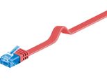 Goobay 96300 Cavo Patch Piatto Cat 6A, U/Utp, Rosso, 0,5 M - Materiale In Rame
