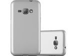 Cadorabo Cover Per Samsung Galaxy J1 2016 Cover Protettiva In Argento Custodia Rigida Per Telefono Cellulare Cover Case