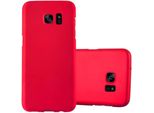 Cadorabo Cover Per Samsung Galaxy S7 Edge Cover Protettiva In Rosso Custodia Rigida Cover Per Telefono Cellulare