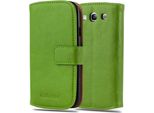 Cadorabo Cover Per Samsung Galaxy S3 / S3 Neo Cover Protettiva In Verde Cellulare Cover Libro Custodia Custodia