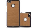 Cadorabo Cover Per Huawei P9 Lite 2016 / G9 Lite Cover Protettiva In Marrone Custodia Rigida Look Legno Cover Per Cellulare