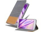 Custodia Cadorabo Per Lg G2 Mini Custodia Protettiva In Grigio Custodia Per Cellulare Custodia A Libro Cover