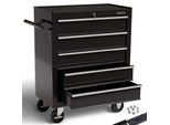 Carrello Arebos Nero | 5 Scomparti | Freno Di Stazionamento | Chiusura Centralizzata