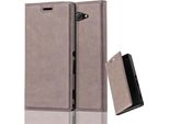 Cadorabo Cover Per Sony Xperia M2 / M2 Aqua Cover Protettiva In Marrone Custodia Per Cellulare Cover Chiusura Magnetica