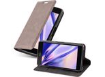 Cadorabo Custodia Per Sony Xperia Z2 Compact Cover Protettiva In Marrone Custodia Per Cellulare Cover Chiusura Magnetica