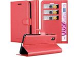 Cadorabo Custodia Per Zte Blade A3 2019 Custodia Protettiva In Rosso Custodia Per Cellulare Cover Chiusura Magnetica