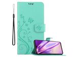 Cadorabo Cover Per Huawei Mate 20 Cover Protettiva In Turchese Cover Protettiva Cover Per Telefono Cellulare Cover Fiori Custodia Fiore