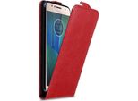 Custodia Cadorabo Per Motorola Moto G5S Plus Custodia Protettiva In Rosso Custodia Flip Per Telefono Cellulare Custodia Cover