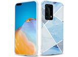 Cadorabo Custodia Protettiva Per Huawei P40 Pro / P40 Pro+ Custodia In Tpu Blu Custodia Per Cellulare Custodia Cover