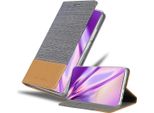 Cadorabo Custodia Per Samsung Galaxy Note 20 Plus Custodia Protettiva In Grigio Custodia Per Cellulare Custodia A Libro Cover