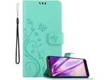 Cadorabo Cover Per Motorola Moto G6 Plus Cover Protettiva In Turchese Cover Protettiva Cover Cellulare Cover Case Fiori Fiore