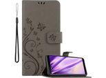 Cadorabo Cover Per Samsung Galaxy A7 2018 Cover Protettiva In Grigio Cover Protettiva Custodia Telefono Cellulare Custodia Fiori Custodia Fiori