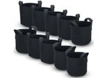 Intirilife 10X Sacco Per Piante In Pile Da 56 Litri - 15 Galloni - 50 X 30 Cm - Fioriera In Pile Con Maniglie Per Il Trasporto Per Giardino, Serra E Molto Altro. - Borsa Per Fioriere