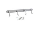 Intirilife Appendiabiti In Acciaio Inox Modello C - 4 Ganci - Appendiabiti Appendiabiti Appendiabiti In 5 Diversi Design