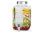 Intirilife Distributore Di Bevande In Vetro Da 4 Litri Con Rubinetto - Distributore D'acqua Distributore Di Succhi Di Frutta Distributore Di Limonata Contenitore In Vetro Per Bevande