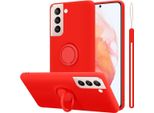 Cadorabo Cover Per Samsung Galaxy S21 5G Cover Protettiva In Rosso Custodia Del Telefono Cellulare Tpu Custodia Cover