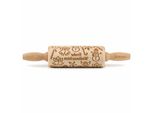 Mattarello Folkroll Merry Christmas, Junior, 23 Cm, Mattarello, Rullo Per Goffratura, Modello, Motivo, Rullo, Legno Di Faggio, 334942