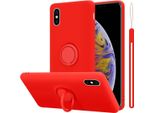 Custodia Cadorabo Per Apple Iphone Xs Max Custodia Protettiva In Rosso Custodia Per Cellulare Tpu Custodia Cover
