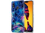 Cadorabo Custodia Protettiva Per Huawei P20 Lite 2018 / Nova 3E Custodia In Tpu Blu Custodia Per Cellulare Custodia Cover