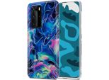Cadorabo Custodia Protettiva Per Huawei P40 Pro / P40 Pro+ Custodia In Tpu Blu Custodia Per Cellulare Custodia Cover
