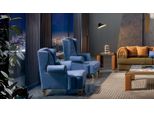 Poltrona Design Divano Divano Relax Pelle Lounge Club Imbottito Sitzer Ohrensessel Nuovo