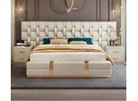 Letto Tappezzeria Design Letti D'albergo Matrimoniali Beige Hotel Nuovo