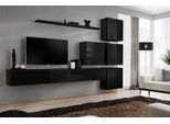 Set Soggiorno Parete Scaffale Credenza Soggiorno Parete Attrezzata 7 Pz. Nuovo