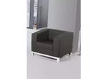 Poltrona Grigia Arredo Ufficio Seduta Poltrona Imbottita Poltrona Tessile Poltrona Studio