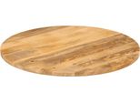 Piano Del Tavolo Ø 80X2,5 Cm Rotondo In Legno Massiccio Di Mango