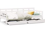 Vidaxl Letto Da Giorno Con Cassetti Bianco 90X190 Cm In Legno Di Pino