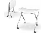 Mobiclinic, Delta, Sedia Da Doccia Per Anziani, Sgabello Da Doccia In Alluminio, Per Vasca Da Bagno, Pieghevole E Regolabile In Altezza, Antiscivolo, Salvaspazio