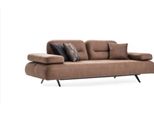 Design Divano A 3 Posti Marrone Divano Imbottito Grande Divano Divani Tessile Sedile Nuovo