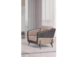 Poltrona Beige Studio Arredo Tessile Seduta Poltrona Imbottita Reclinabile