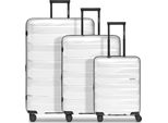 Bergpfeil Carrello Travel Trolley Set 3 -Pezzi Ice White Metallic Bianco