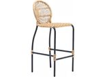 Sgabello Da Bar Moderno Sedia Designer Terrazza Rattan Sedia Da Pranzo Sgabello Bar Beige