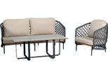 Mobili Da Giardino In Rattan Set Di Divani Set Da Terrazza Mobili Balcone Salotto All'aperto 3Pcs.