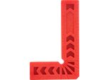 4Pcs Plastica L Tipo 90 Gradi Ad Angolo Retto Righello Strumento Di Lavorazione Del Legno Ausiliario Localizzatore (3In)