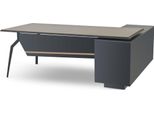 Tavolo Da Studio Nero-Marrone Tavolo Angolare Di Design Mobili Da Ufficio In Legno