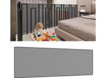 Jnglgo Rete Di Sicurezza Per Bambini, Rete Di Sicurezza Per Scale Di Ringhiera Di Balcone Per Bambini, 450Lx90H Cm Rete Di Sicurezza Per Scale Rialzate Durevole Rete Di Sicurezza Per Scale Di Ringhiera Di Recinzione A Rete Di Sicurezza Per Bambini Animali Domestici, Nero