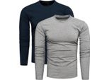 Recea Set Di T-Shirt Da Uomo Luga Grigio-Navy M