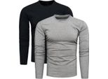 Recea Set Di Magliette Da Uomo Shehohl Nero-Grigio Xl