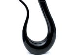 Intirilife Decanter Per Vino In Vetro A Forma Di U In Nero -750 Ml- Caraffa Per Vino, Decanter Per Vino Rosso, Aeratore Per Vino, Accessori Per Decanter Per Vino Senza Piombo - Fatto A Mano, Versamento Senza Gocciolamento, Lavabile In Lavastoviglie