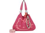 Fritzi Aus PreußEn Borsa A Tracolla Borsa A Tracolla Izzy Hello Kitty Head Flocked Canvas Pink Cat Rosa