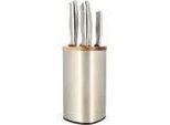 Ceppo Di Coltelli Da 5 Pezzi - Menastyl - 5041070 - Acciaio Inox - Legno