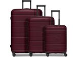 Redolz Carrello Essentials 11 Trolley Set 3 -Pezzi Burgundy Bordeaux
