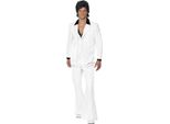Smiffys - Tuta In Costume Anni '70 - Uomo SM2807 (M) (Bianco)