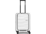 Bergpfeil Carrello Con Scomparto Per Laptop Travel Cabin Trolley With Front Pocket Ice White Metallic Bianco