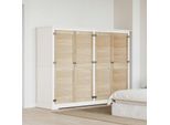 Vidaxl Armadio Porta 4 Pezzi Naturale 140,5 X 2 X 59,5 Cm Legno Di Pino Massiccio